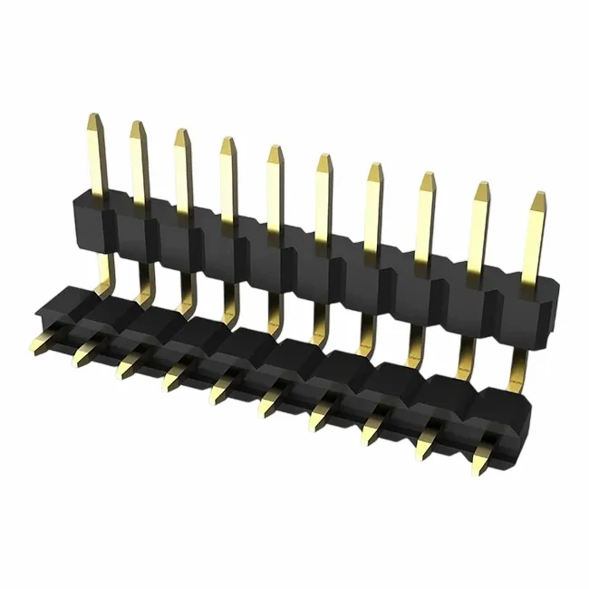 2,0 mm pin header Single Row Double Spacer Right Angle Dip Dip