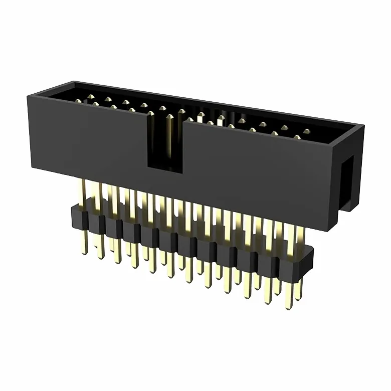 2,54 mm kasse overskrift dobbelt række lige