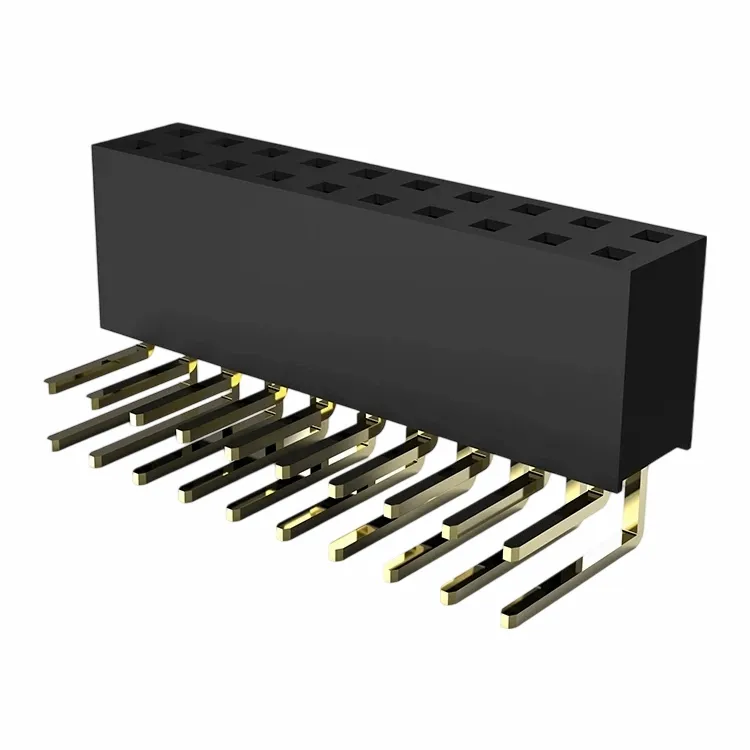 2,54 mm kvindelig overskrift dobbelt række højre vinkel dip y type