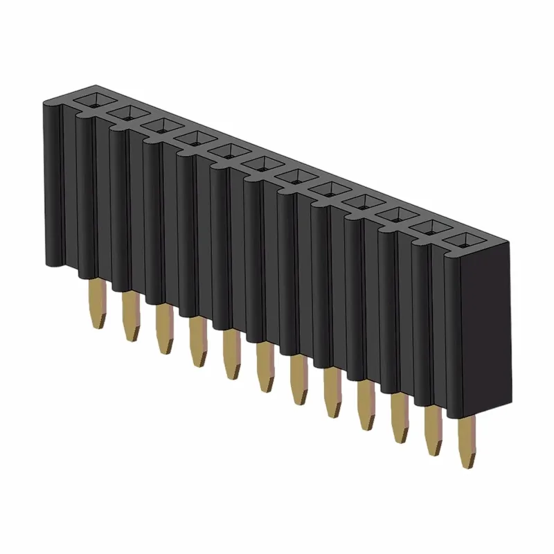 2,54 mm kvindelig header enkelt række lige o type-1