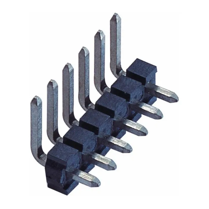 3,96 mm pin header Single Row Right Angle Dip Type