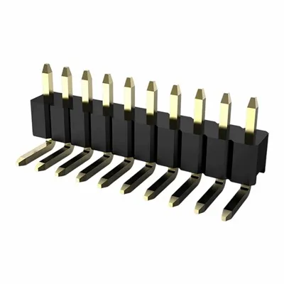 1,0 mm pin header enkelt række højre vinkel dukkert