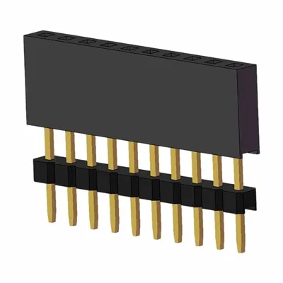 2,0 mm kvindelig header enkelt række lige skræddersyet højde